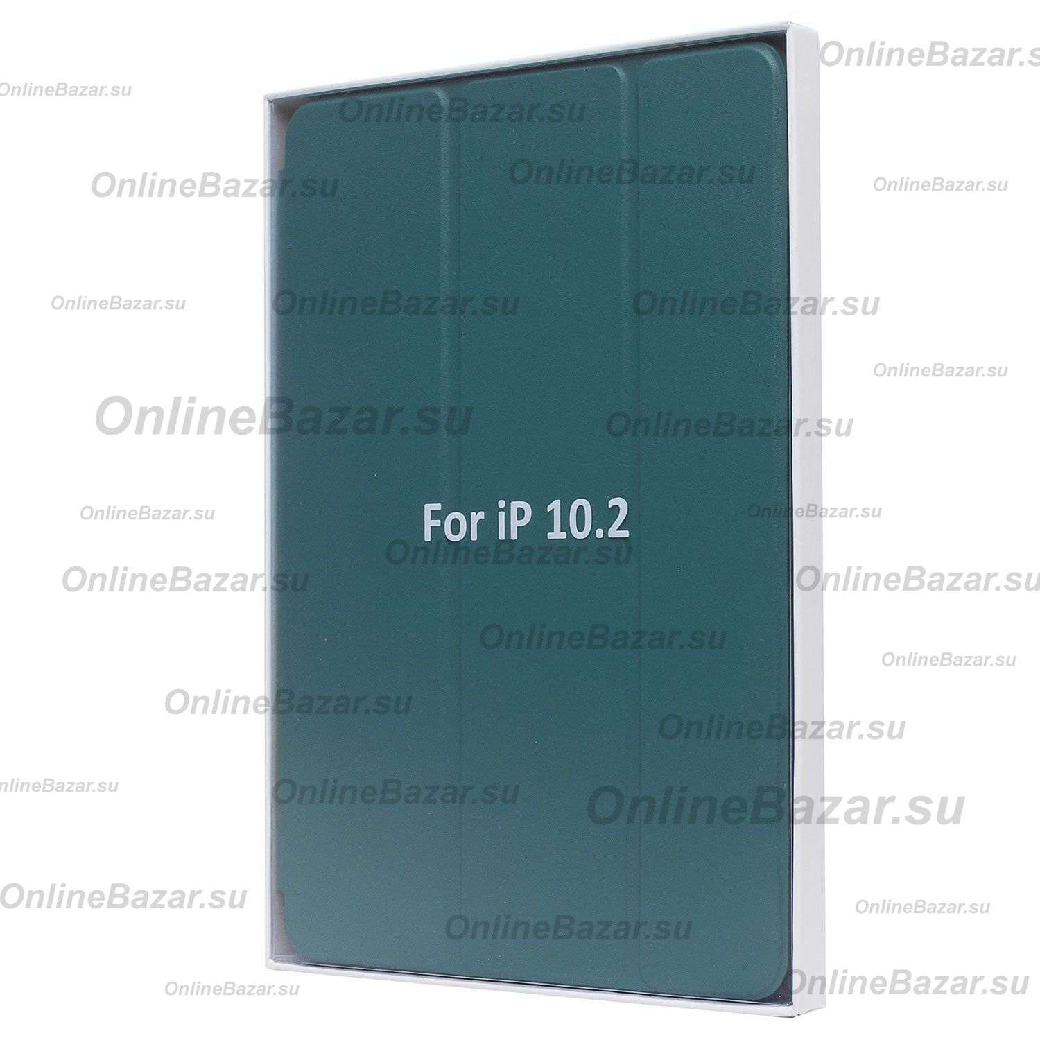 Чехол для Apple iPad 10.2 2019 кожзам + смарт панель <темно-зеленый> ― OnlineBazar.su
