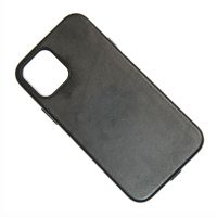 Чехол для Apple iPhone 12 Leather MagSafe <черный> (премиум) ― OnlineBazar.su
