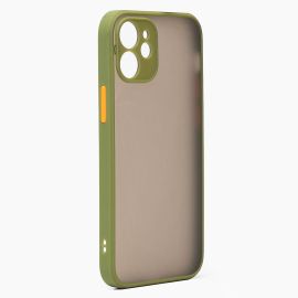 Чехол для Apple iPhone 12 mini пластиковый с окантовкой <зеленый>