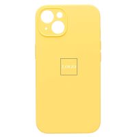 Чехол для Apple iPhone 13 силиконовый Soft Touch с закрытой камерой <желтый> (премиум) ― OnlineBazar.su