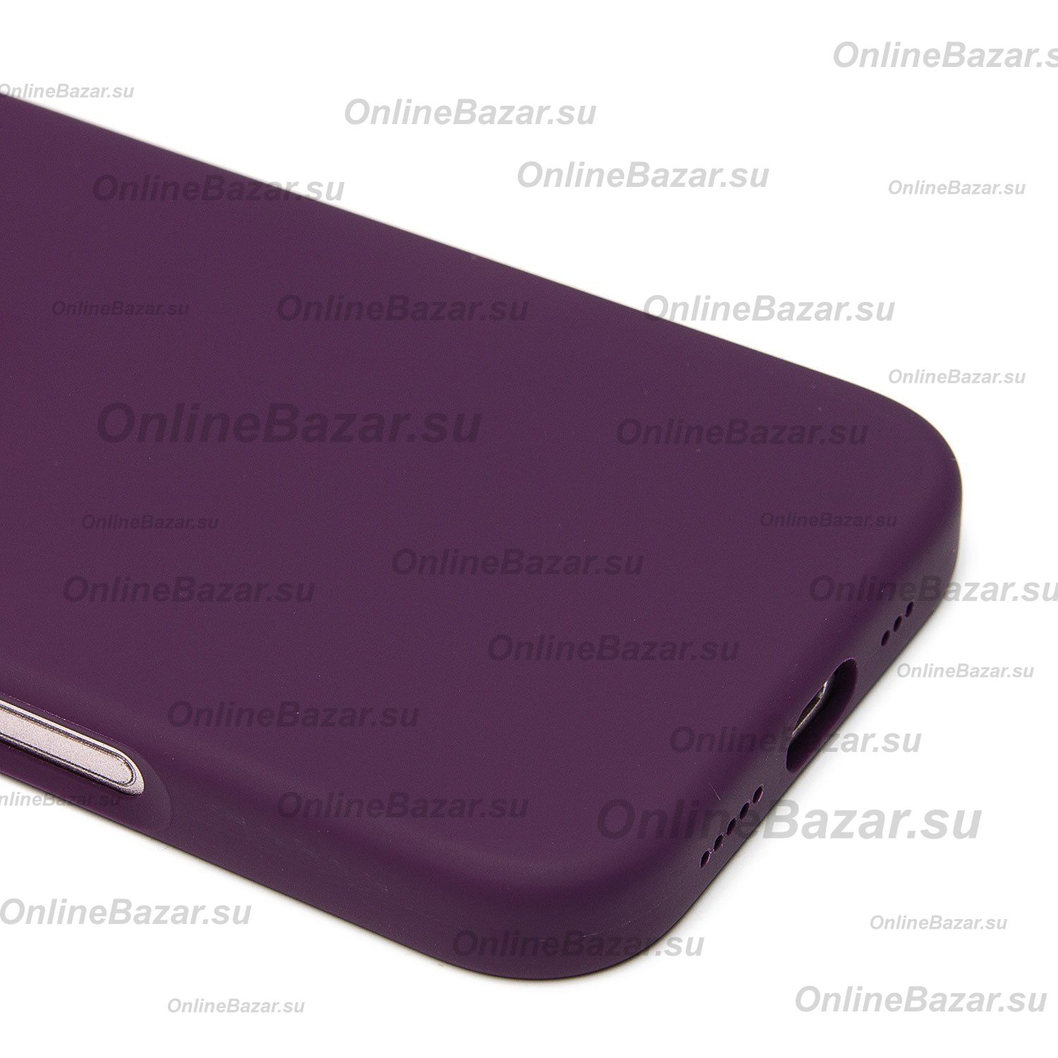 Чехол для Apple iPhone 16 силиконовый MagSafe (анимация работает) <фиолетовый> (премиум) ― OnlineBazar.su