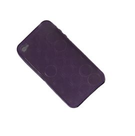 Чехол для Apple iPhone 4 силиконовый серия круги <фиолетовый>