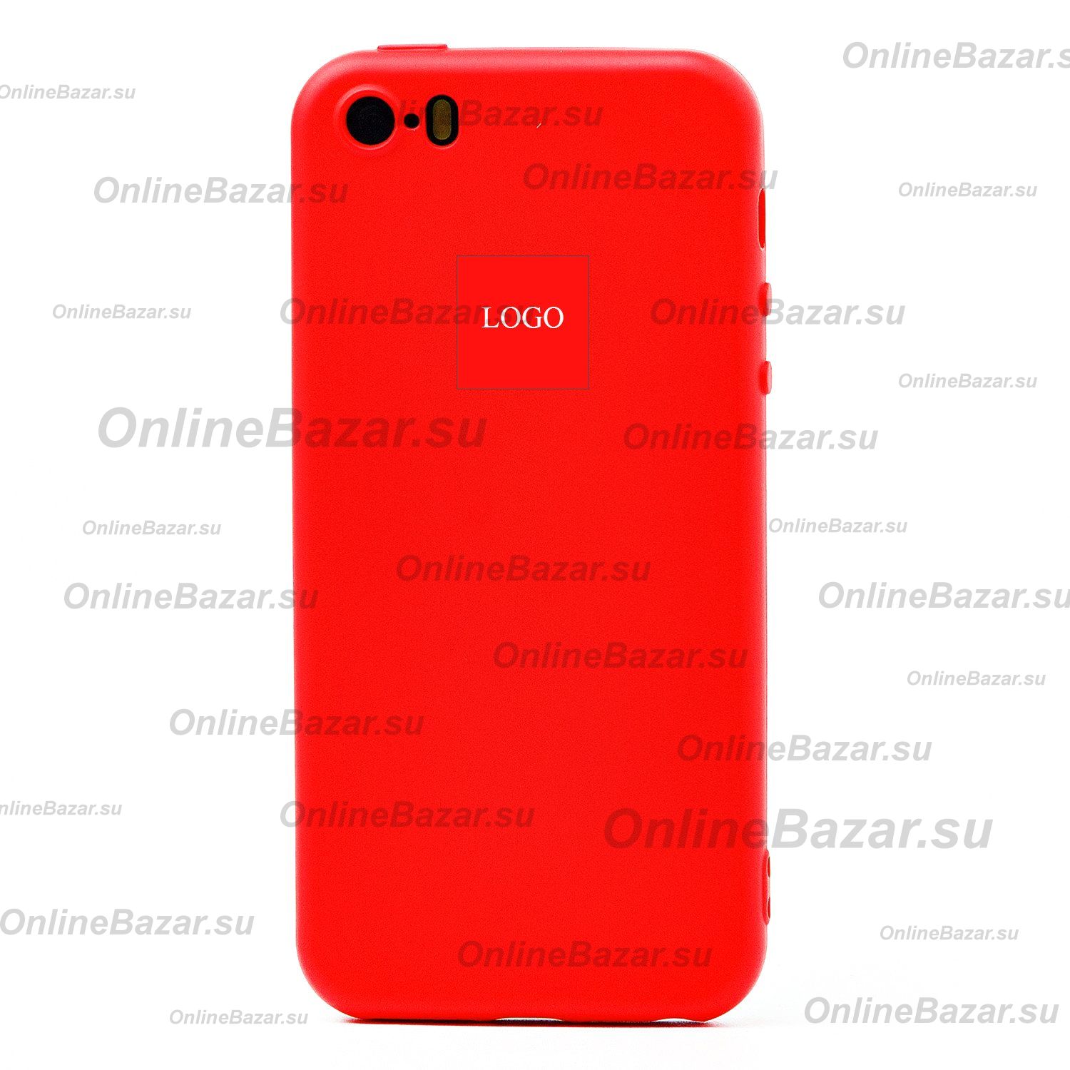 Чехол для Apple iPhone 5s силиконовый Soft Touch 2 <красный> (премиум) ― OnlineBazar.su