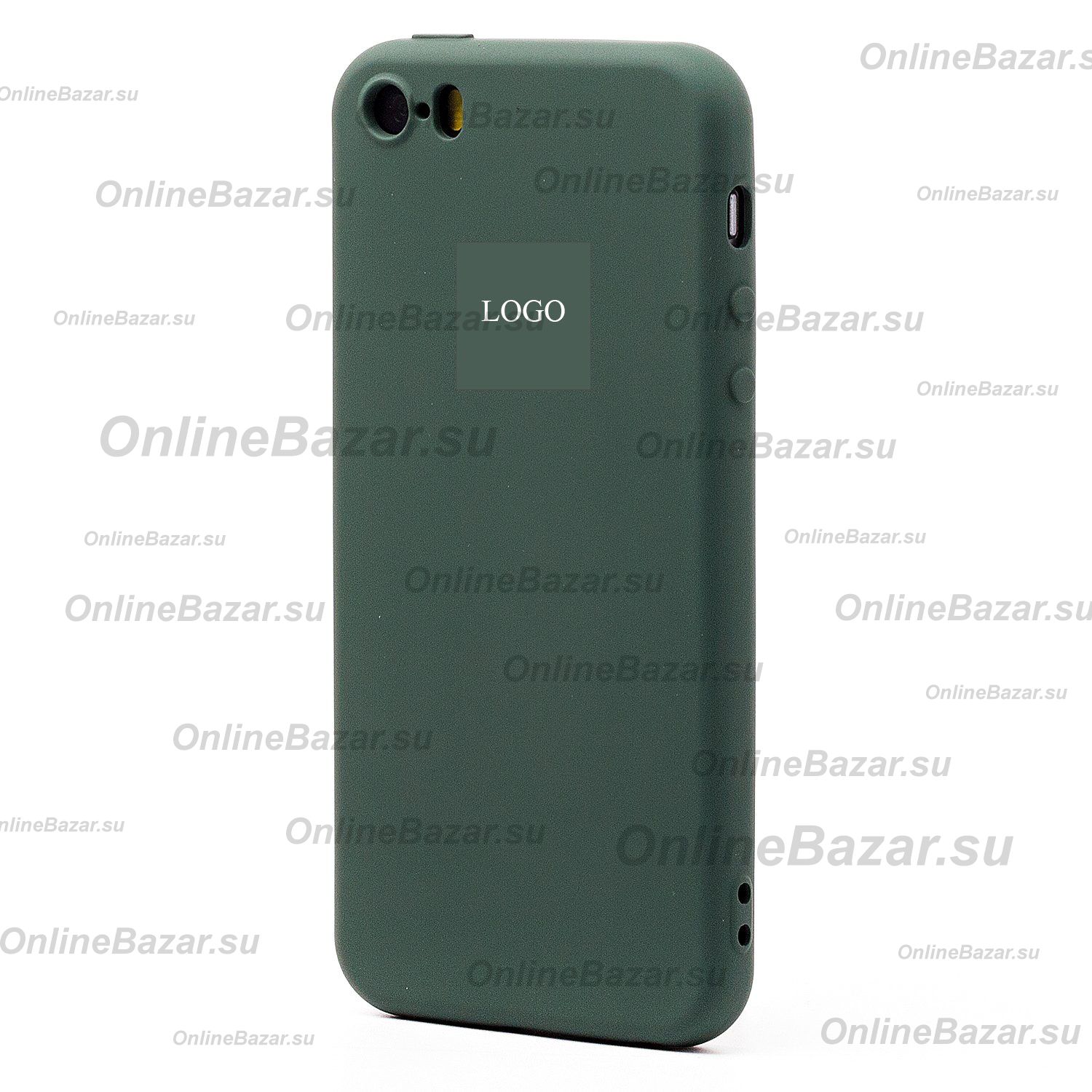 Чехол для Apple iPhone 5 силиконовый Soft Touch 2 <темно-зеленый> (премиум) ― OnlineBazar.su