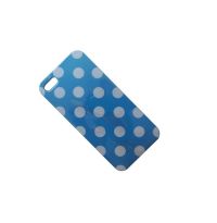Чехол для Apple iPhone 5 силиконовый серия горошек <бирюзово-белый> ― OnlineBazar.su