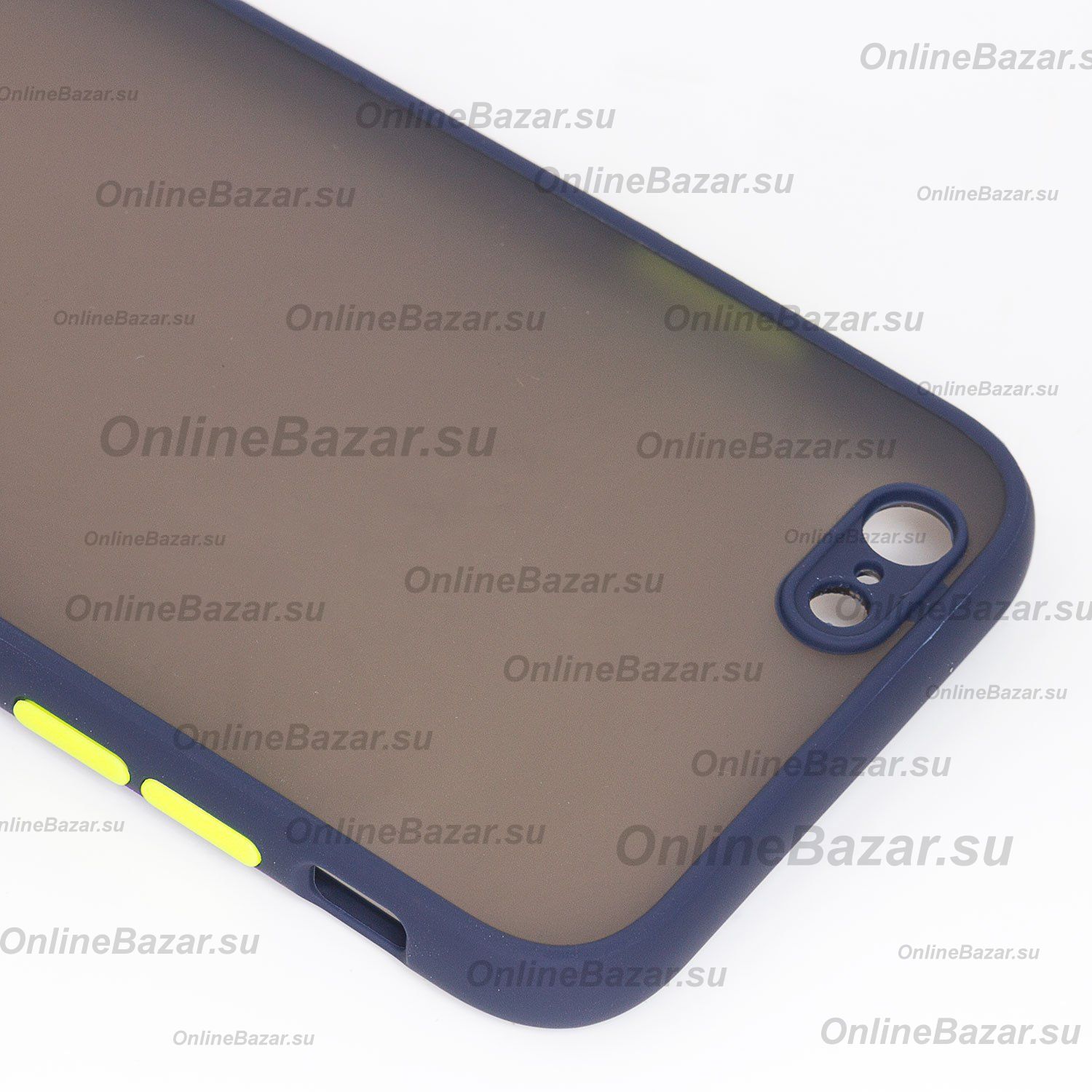 Чехол для Apple iPhone 6 пластиковый с окантовкой <синий> ― OnlineBazar.su