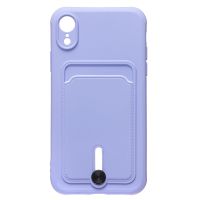 Чехол для Apple iPhone XR силиконовый с картхолдером №4 <фиолетовый> ― OnlineBazar.su