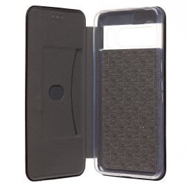 Чехол для Google Pixel 8 Pro флип боковой кожзам №3 <черный>