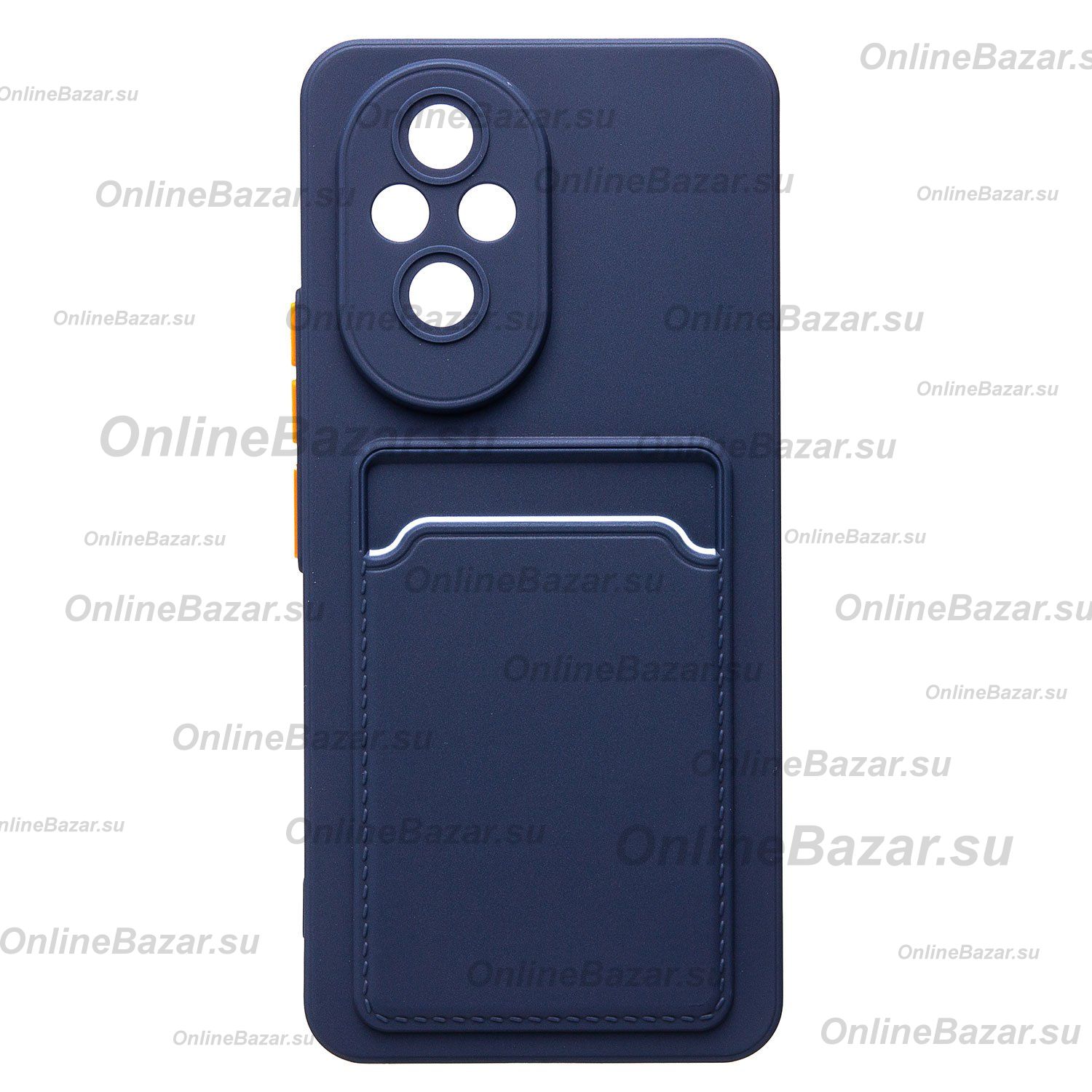 Чехол для Huawei Honor 200 силиконовый с картхолдером №9 <темно-синий> ― OnlineBazar.su