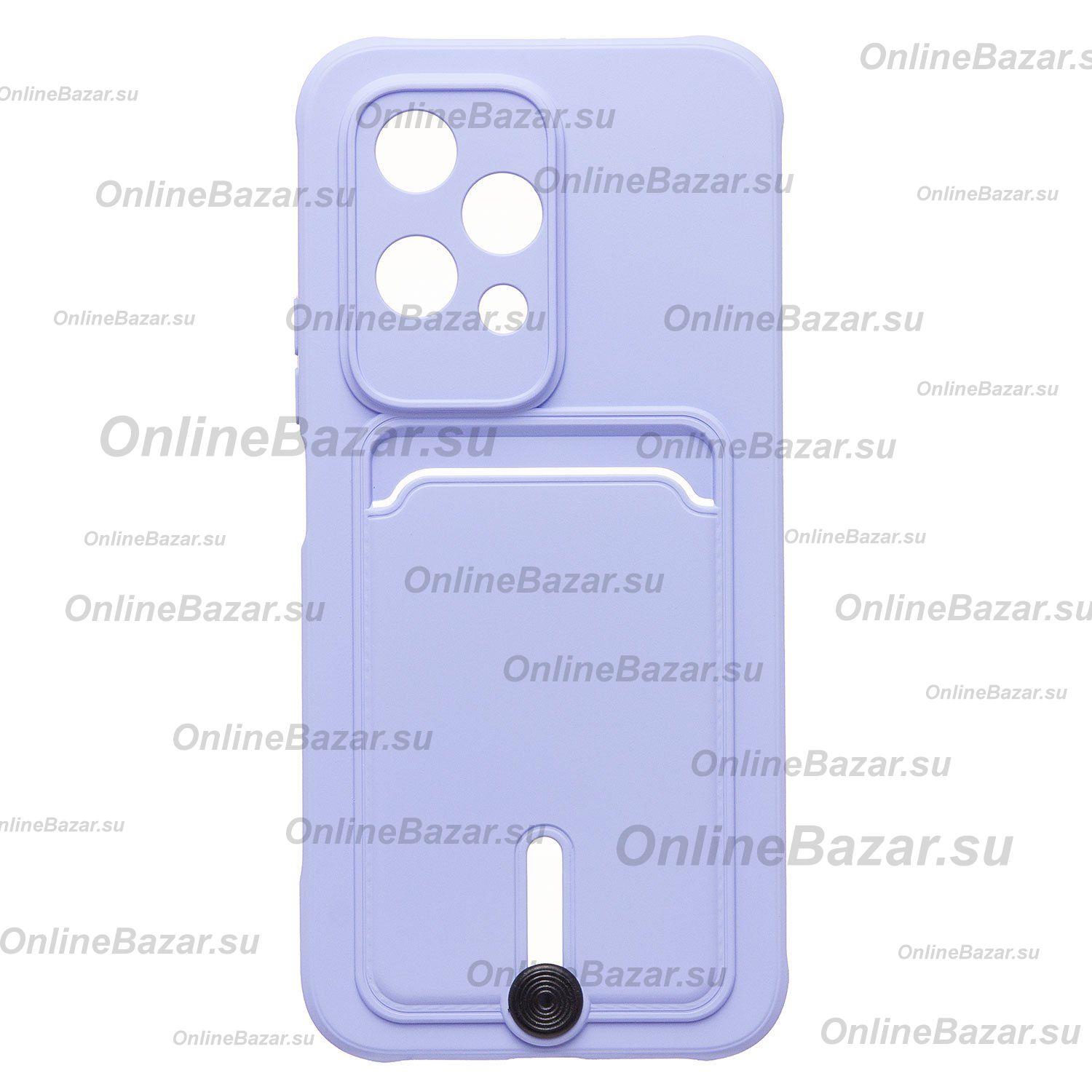 Чехол для Honor 200 Lite (LLY-NX1) силиконовый с картхолдером №4 <светло-фиолетовый> ― OnlineBazar.su