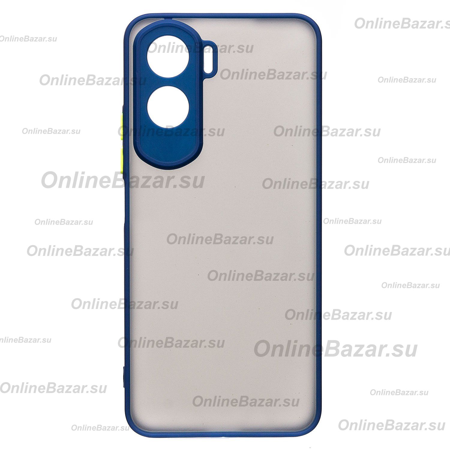 Чехол для Huawei Honor 90 Lite пластиковый с окантовкой <синий> ― OnlineBazar.su