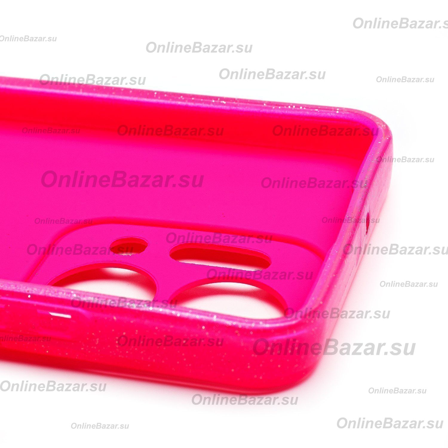 Чехол для Honor X7a Plus (RKY-LX1) силиконовый с блестками №3 <розовый> ― OnlineBazar.su