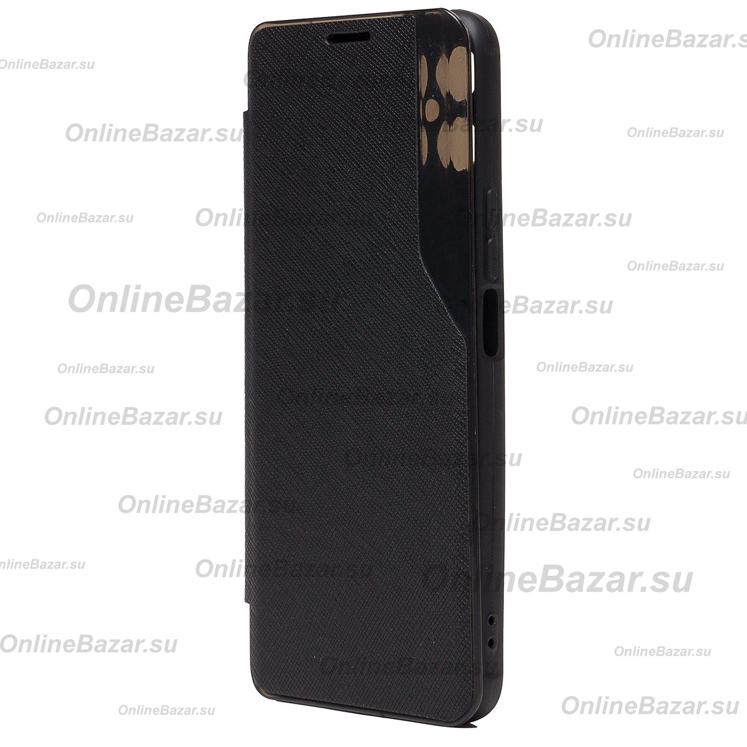 Чехол для Honor X8 (TFY-LX1) флип боковой кожзам №4 <черный> ― OnlineBazar.su