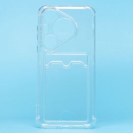Чехол для Huawei HBN-LX9 силиконовый с картхолдером №2 <прозрачный>
