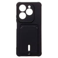 Чехол для Infinix Hot 40 (X6836) силиконовый с картхолдером №4 <черный> ― OnlineBazar.su