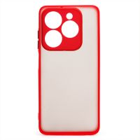 Чехол для Infinix Hot 40i (X6528B) пластиковый с окантовкой <красный> ― OnlineBazar.su