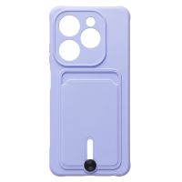 Чехол для Infinix Hot 40i (X6528B) силиконовый с картхолдером №4 <светло-фиолетовый> ― OnlineBazar.su
