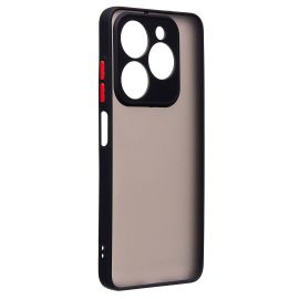 Чехол для Tecno Spark 20C (BG7n) пластиковый с окантовкой <черный>