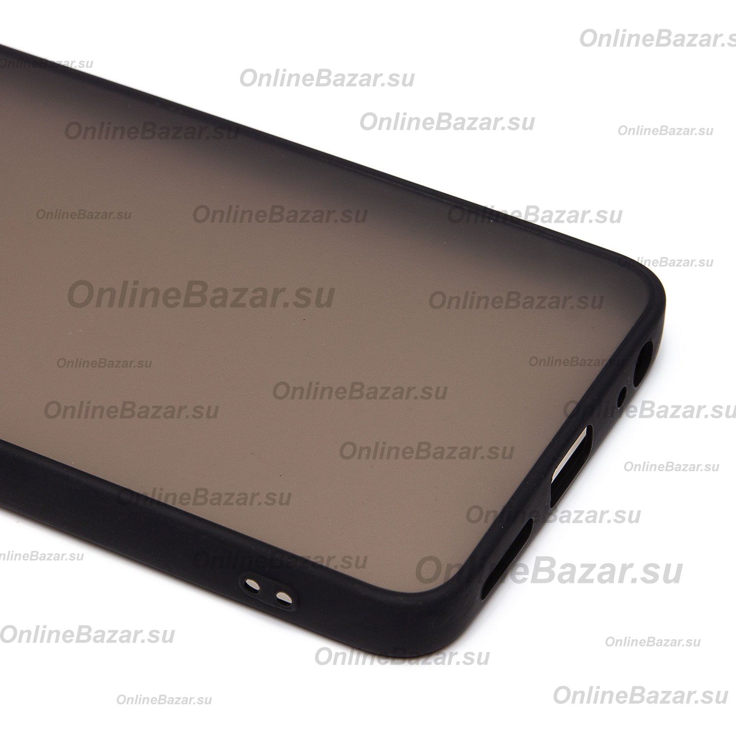 Чехол для Tecno Spark 20C (BG7n) пластиковый с окантовкой <черный> ― OnlineBazar.su