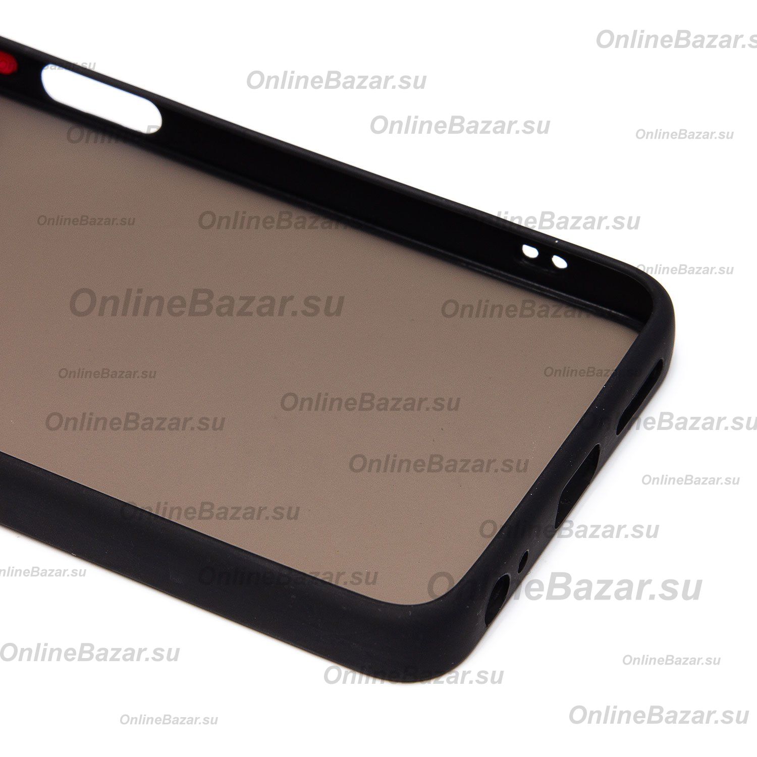 Чехол для Tecno Spark 20C (BG7n) пластиковый с окантовкой <черный> ― OnlineBazar.su