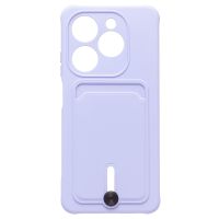 Чехол для Tecno Spark 20C (BG7n) силиконовый с картхолдером №4 <светло-фиолетовый> ― OnlineBazar.su
