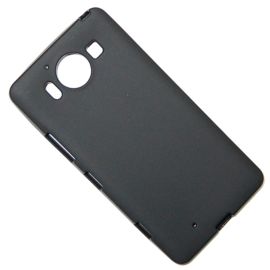 Чехол для Microsoft 950 Lumia силиконовый матовый <черный>