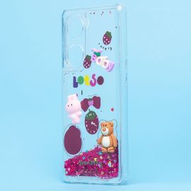 Чехол для Oppo CPH2505 силиконовый 3D игрушки <бордовый>