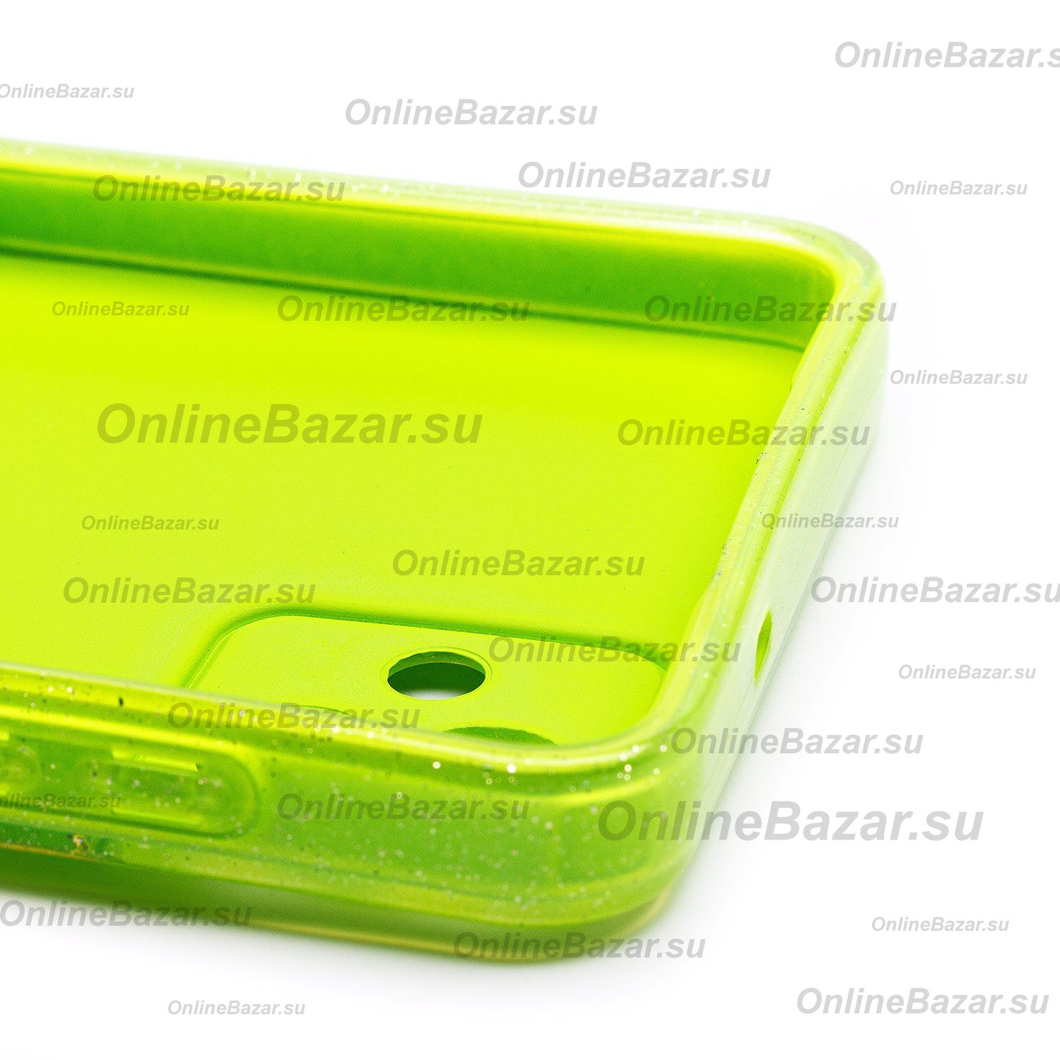 Чехол для Samsung SM-A045F (Galaxy A04) силиконовый с блестками №3 <светло-зеленый> ― OnlineBazar.su