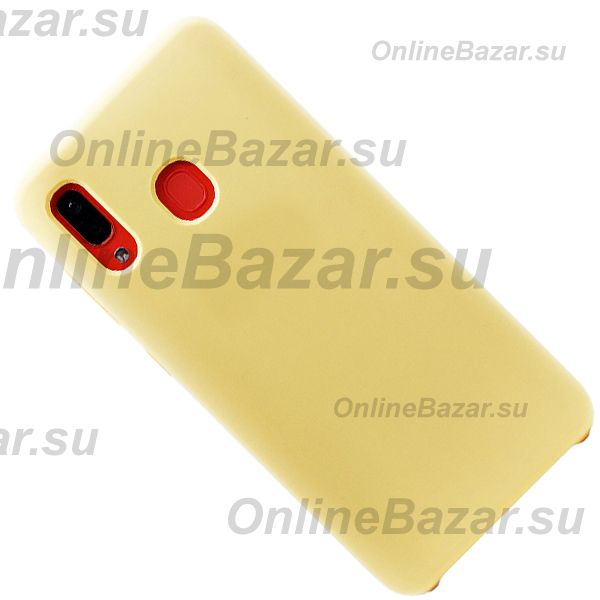 Чехол для Samsung SM-A205F (Galaxy A20) силиконовый Soft Touch <лимонный> (премиум) ― OnlineBazar.su