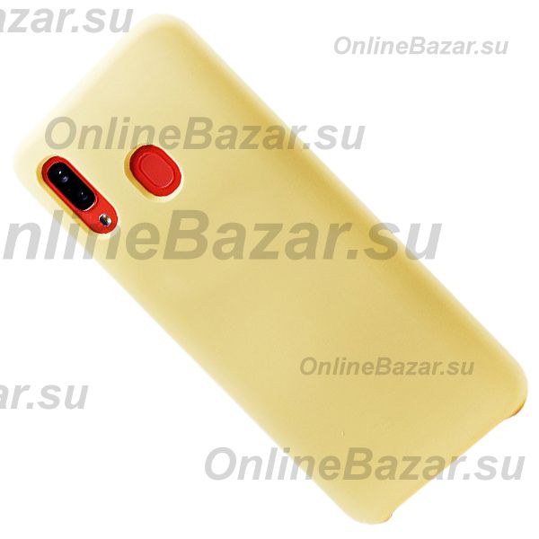 Чехол для Samsung SM-A205F (Galaxy A20) силиконовый Soft Touch <лимонный> (премиум) ― OnlineBazar.su