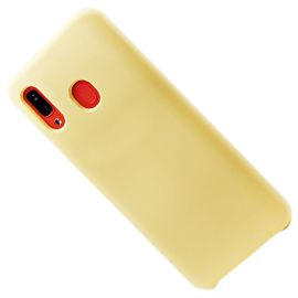 Чехол для Samsung SM-A205F (Galaxy A20) силиконовый Soft Touch <лимонный> (премиум)