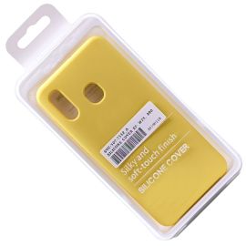 Чехол для Samsung SM-A205F (Galaxy A20) силиконовый Soft Touch <лимонный> (премиум)