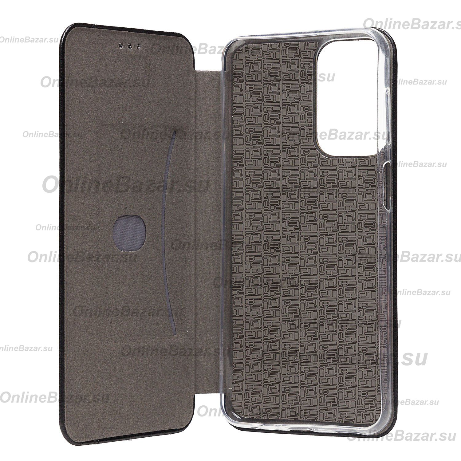 Чехол для Samsung SM-A235F (Galaxy A23) флип боковой кожзам №3 <черный> ― OnlineBazar.su