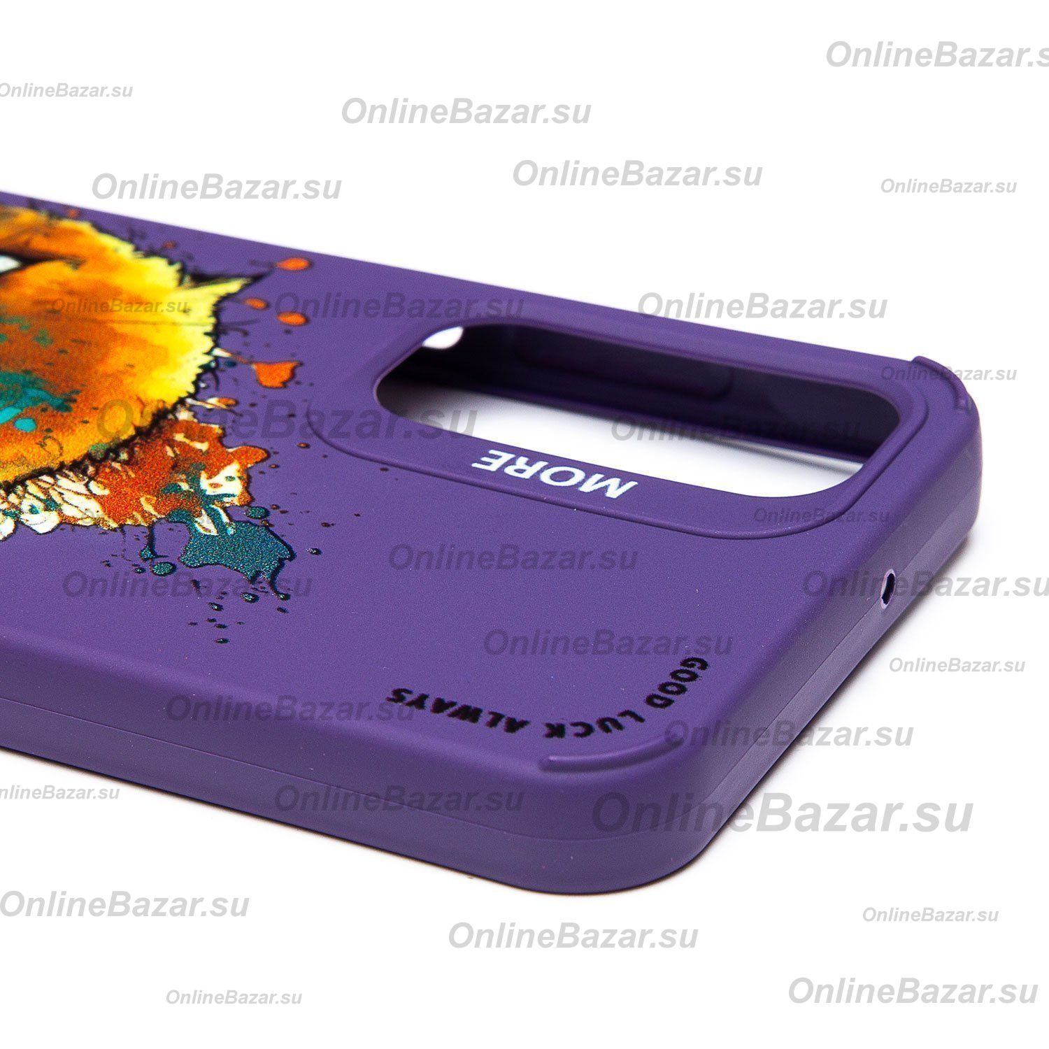 Чехол для Samsung SM-A256E (Galaxy A25 5G) силиконовый (рис. 335/кот) <фиолетовый> ― OnlineBazar.su