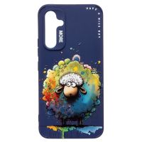 Чехол для Samsung SM-A546E (Galaxy A54 5G) силиконовый (рис. 335/овечка) <темно-синий> ― OnlineBazar.su