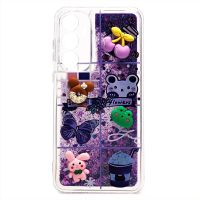 Чехол для Samsung SM-A556E (Galaxy A55 5G) силиконовый 3D игрушки <фиолетовый> ― OnlineBazar.su