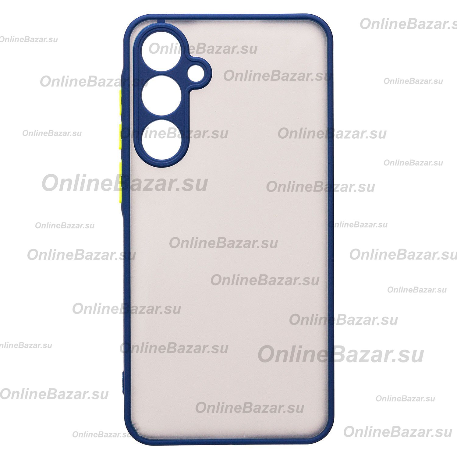 Чехол для Samsung SM-A556E (Galaxy A55 5G) пластиковый с окантовкой <темно-синий> ― OnlineBazar.su