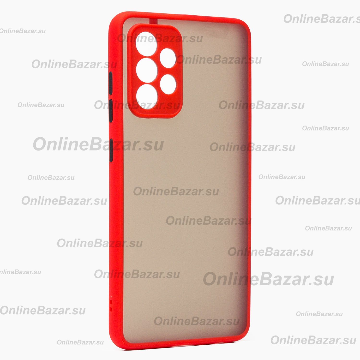 Чехол для Samsung SM-A725F (Galaxy A72) пластиковый с окантовкой <красный> ― OnlineBazar.su
