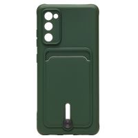 Чехол для Samsung SM-G780F (Galaxy S20 FE) силиконовый с картхолдером №4 <темно-зеленый> ― OnlineBazar.su