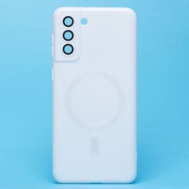 Чехол для Samsung SM-G996B (Galaxy S21 Plus) силиконовый Matte MagSafe <белый>