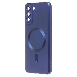 Чехол для Samsung SM-G996B (Galaxy S21 Plus) силиконовый Matte MagSafe <темно-синий>