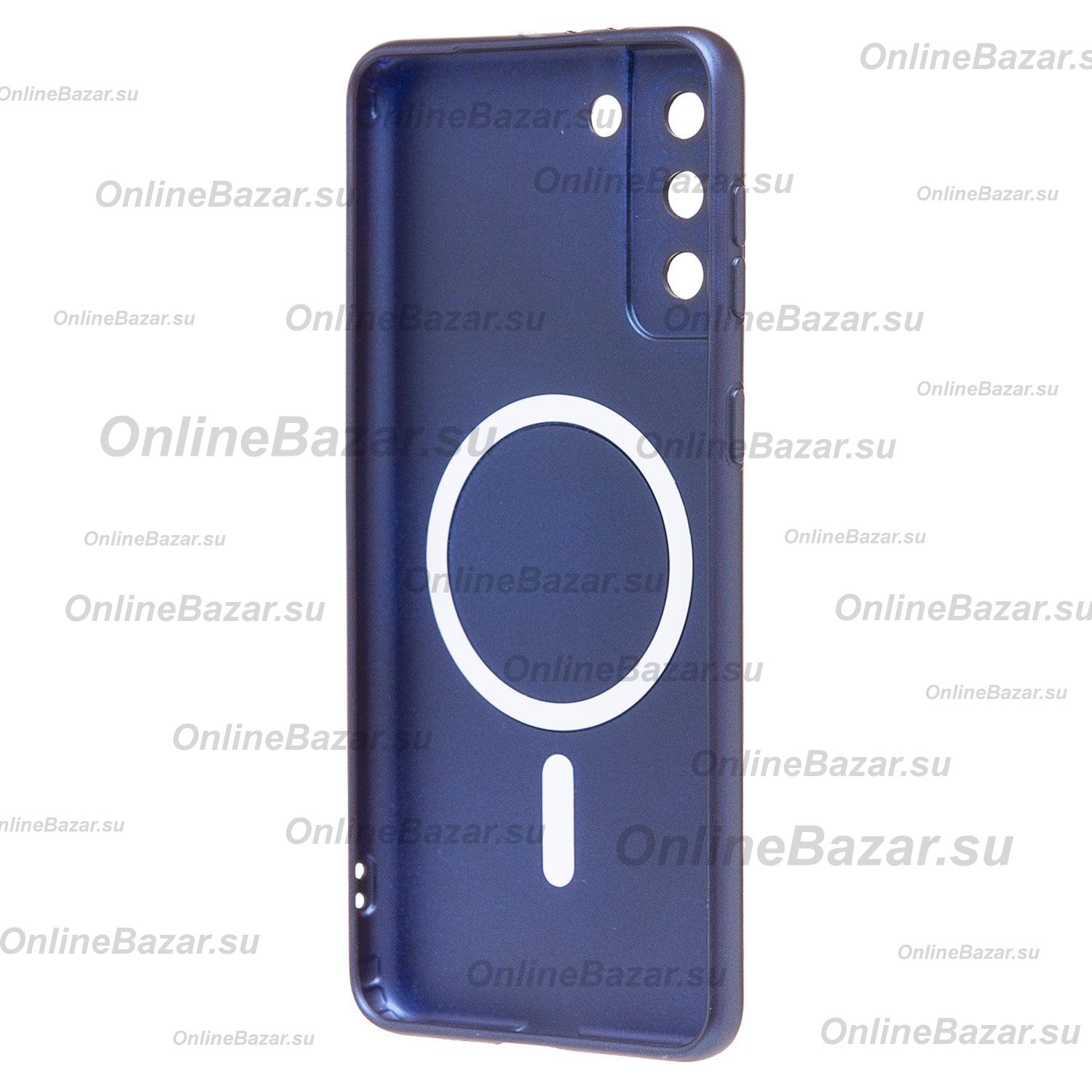 Чехол для Samsung SM-G996B (Galaxy S21 Plus) силиконовый Matte MagSafe <темно-синий> ― OnlineBazar.su