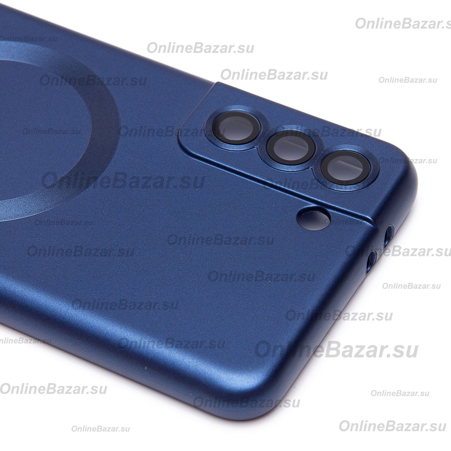 Чехол для Samsung SM-G996B (Galaxy S21 Plus) силиконовый Matte MagSafe <темно-синий> ― OnlineBazar.su