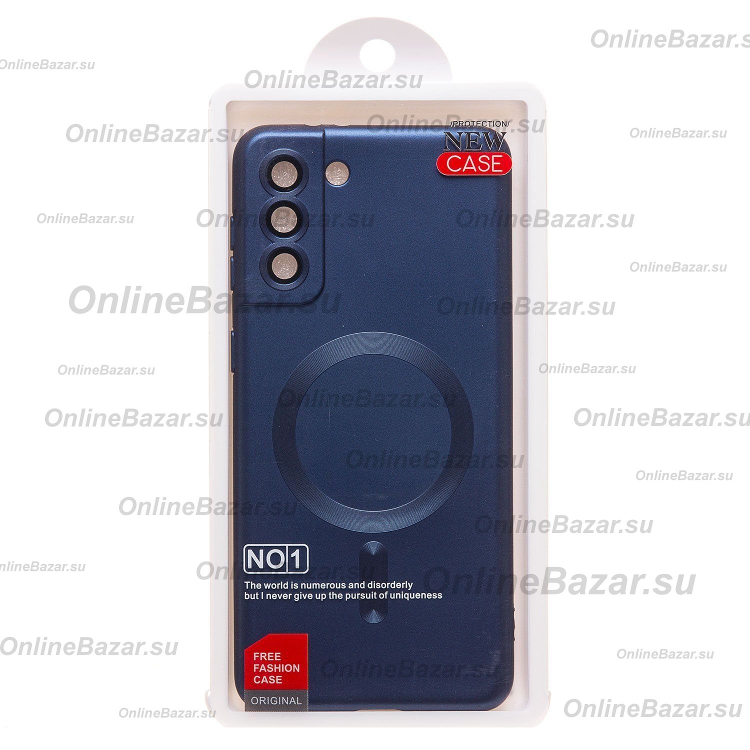 Чехол для Samsung SM-G996B (Galaxy S21 Plus) силиконовый Matte MagSafe <темно-синий> ― OnlineBazar.su