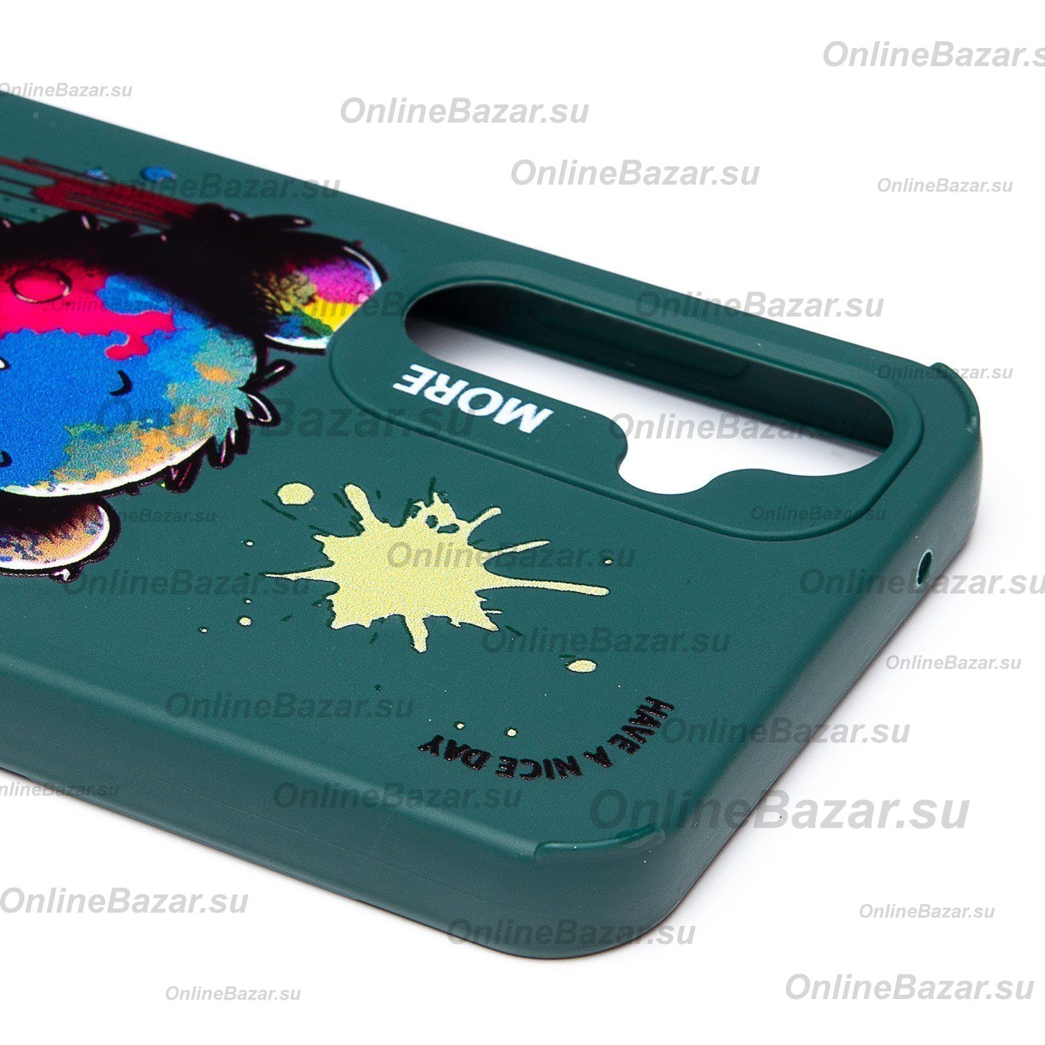 Чехол для Samsung SM-S711B (Galaxy S23 FE) силиконовый (рис. 335/медведь) <темно-зеленый> ― OnlineBazar.su