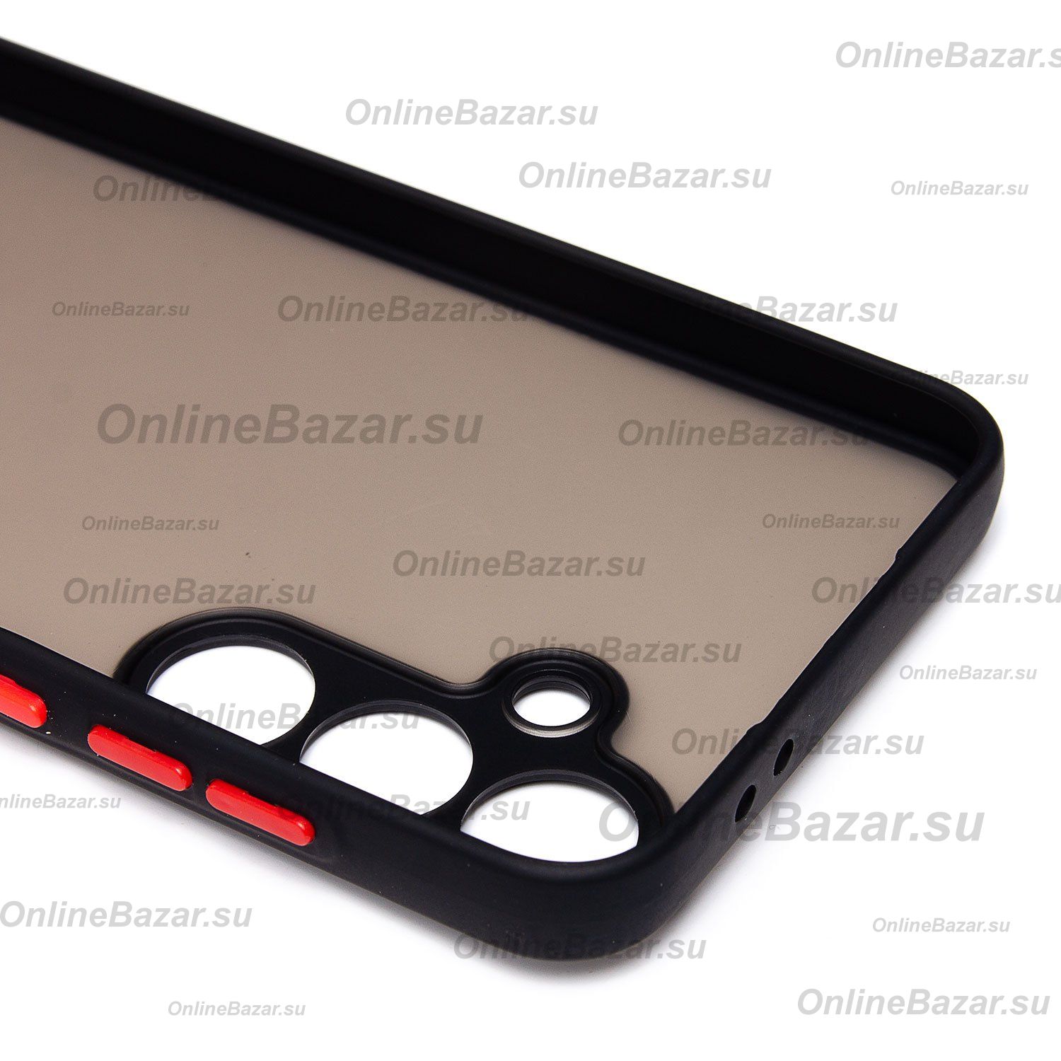 Чехол для Samsung SM-S721B (Galaxy S24 FE) пластиковый с окантовкой <черный> ― OnlineBazar.su