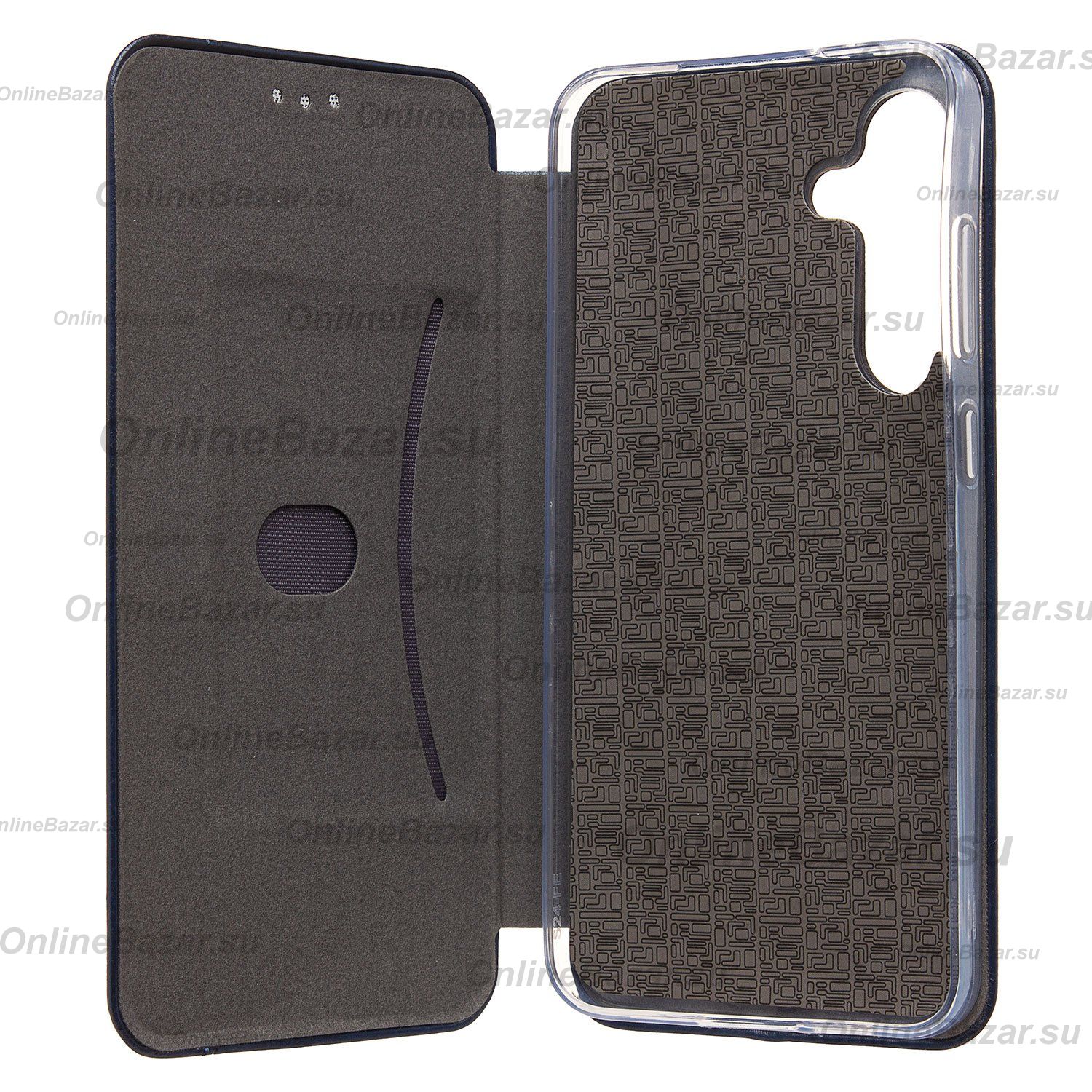 Чехол для Samsung SM-S721B (Galaxy S24 FE) флип боковой кожзам №3 <синий> ― OnlineBazar.su