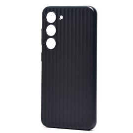 Чехол для Samsung SM-S911B (Galaxy S23) пластиковый рифленый <черный>
