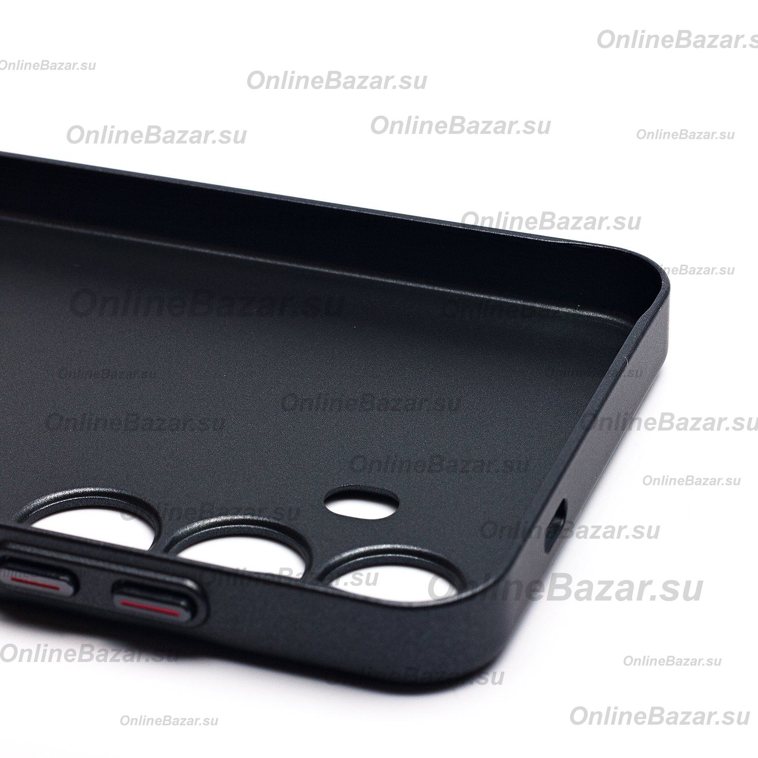 Чехол для Samsung SM-S921B (Galaxy S24) пластиковый рифленый <черный> ― OnlineBazar.su