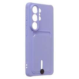 Чехол для Samsung SM-S948B (Galaxy S26 Ultra) силиконовый с картхолдером №4 <светло-фиолетовый>